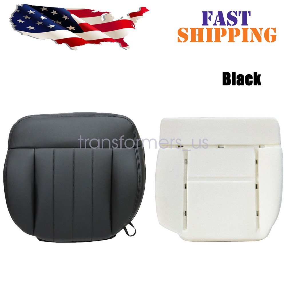 For 2006 2007 Ford F150 Davidson Driver Bottom Leather Seat Cover Black