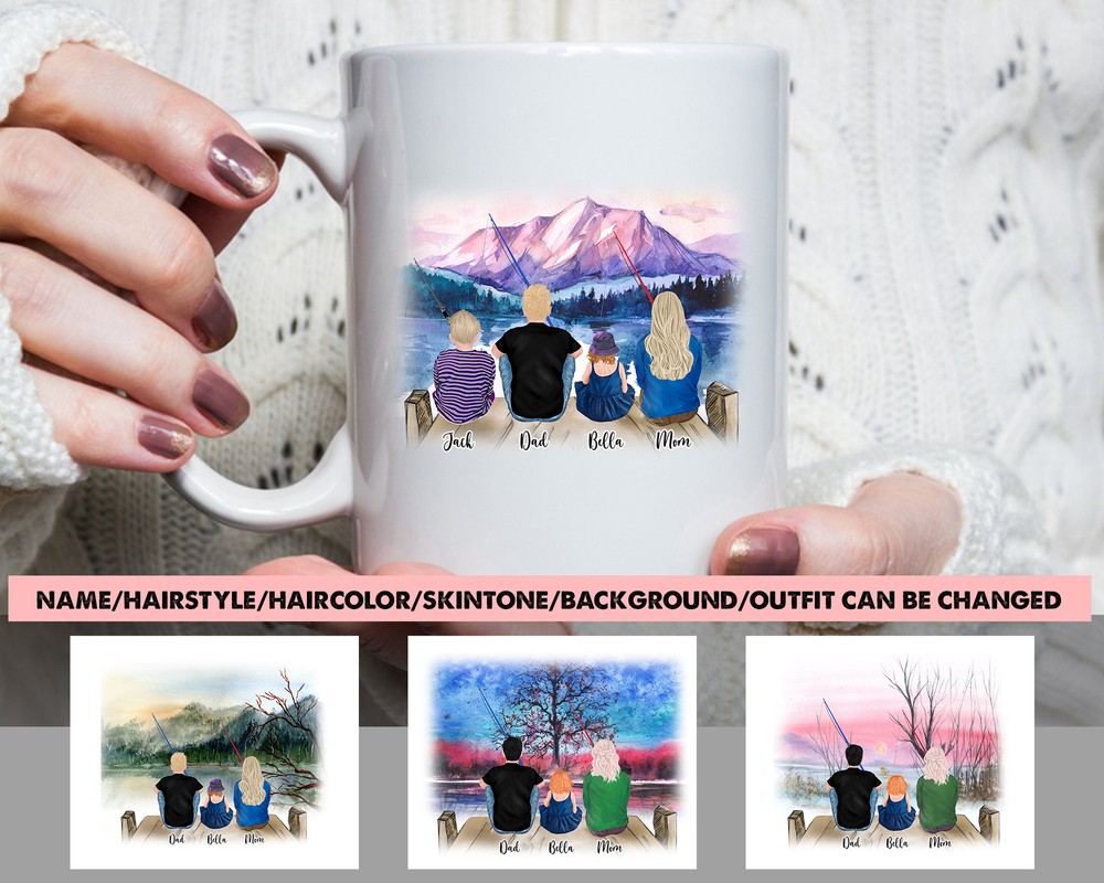 Family Fishing Personalized Mug Gift For Fishing Lovers Outdoor Mug Summer