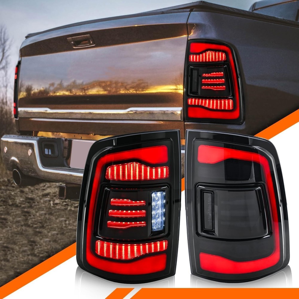 2Pcs LED Tail Light For 2009-2018 Dodge Ram 1500 2500 3500 Rear Light Smoke Len