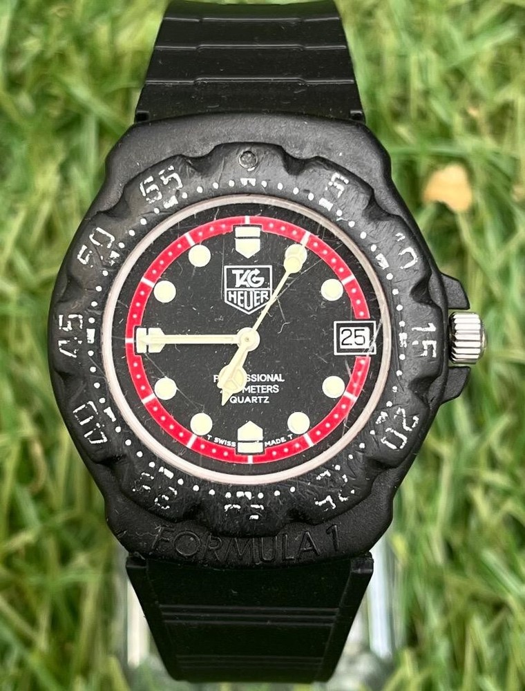 TAG Heuer Formula 1 383.513/1 QZ Black Red Men's Watch Tested From Japan