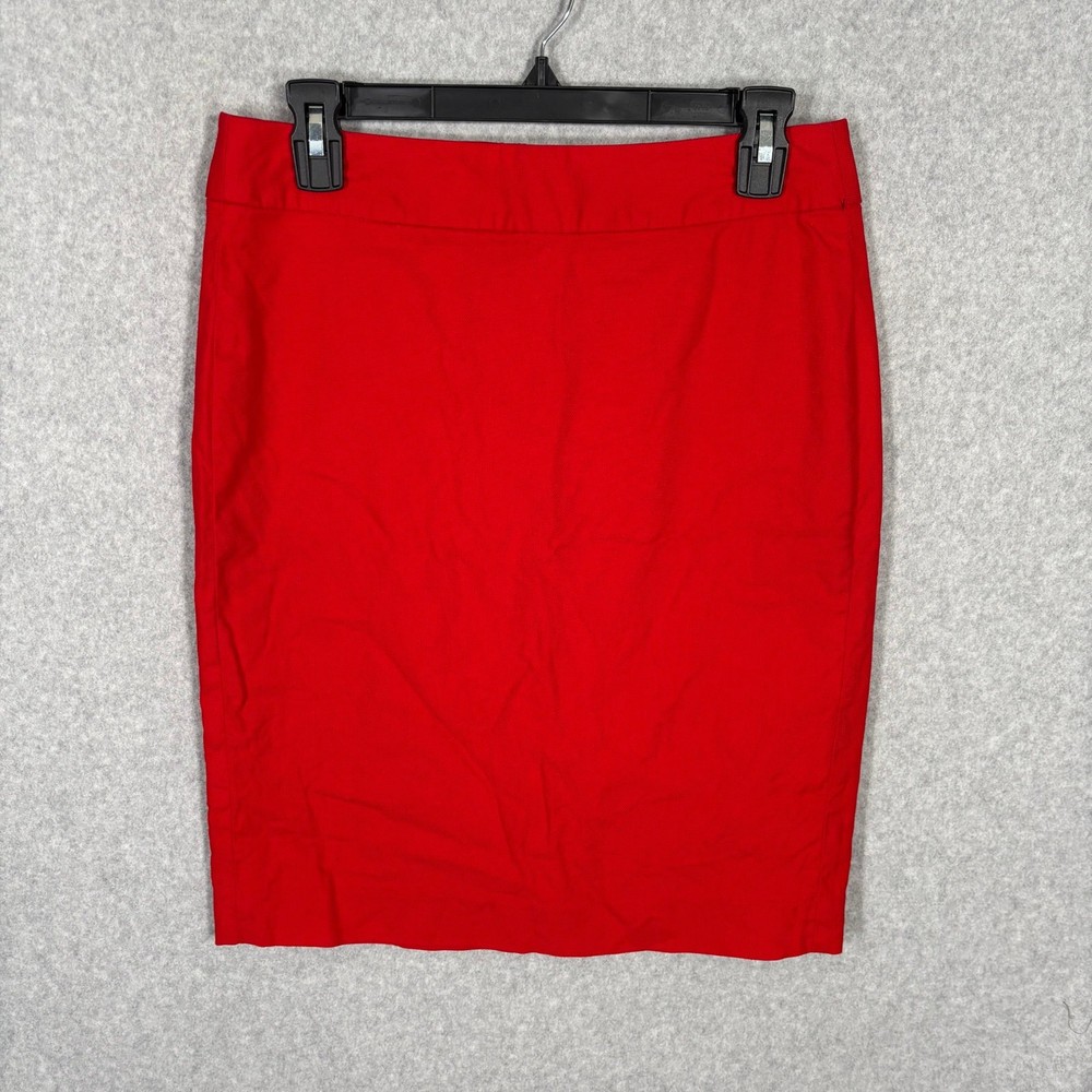 Banana Republic Skirt 4 Red Pencil Straight Cherry Secretary Preppy Career Twee