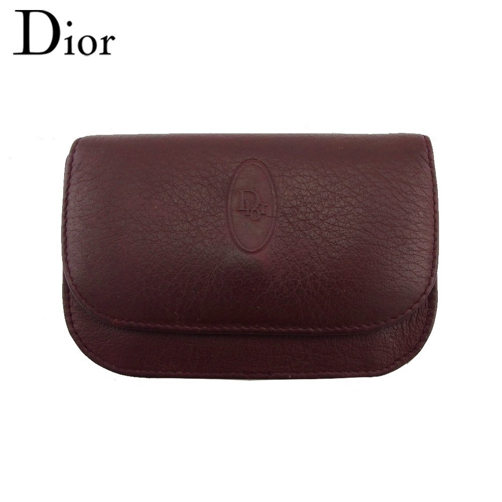 Dior Coin case Bordeaux Women Authentic secondhand