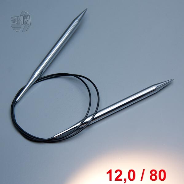 Lana Grossa Circular Knitting Needle Brass 80cm /12.0mm