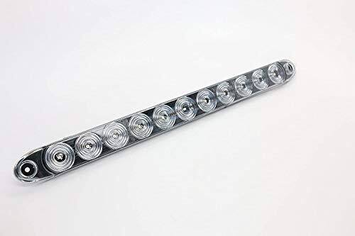 15-Inch Clear Red LED Stop Turn Tail Light Bar for Trucks & Trailers