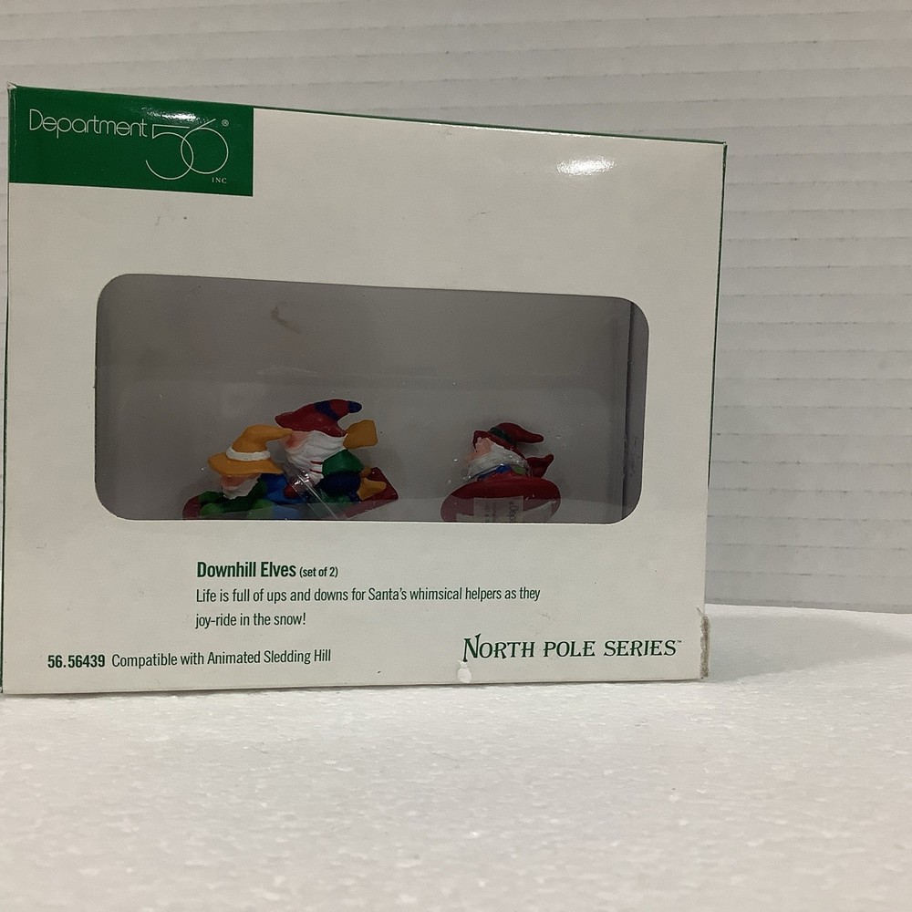 Department 56 North Pole Series 56439 Downhill Elves Accessory Set Of 2