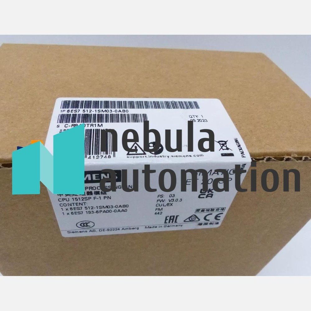 6ES7512-1SM03-0AB0 6ES7 512-1SM03-0AB0 New Siemens CPU 1512SP F-1 PN for ET200SP