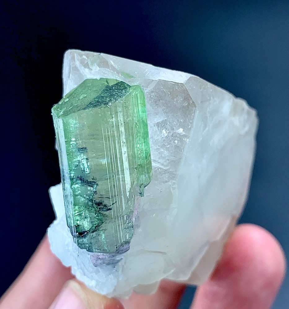 Natural Bi Color Tourmaline Crystal Specimen Afghanistan 388 Carat
