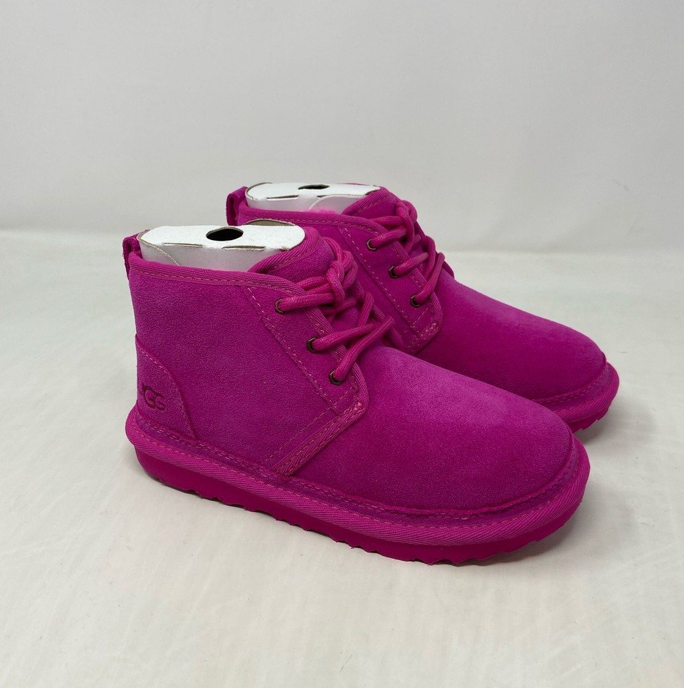 UGG Kids Neumel II Lace-Up Boots Rock Rose Pink - Size 1Y
