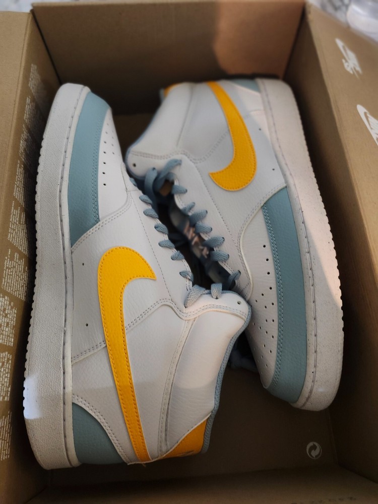 Size 12 - Nike Court Vision Next Nature Mid White Ocean Bliss