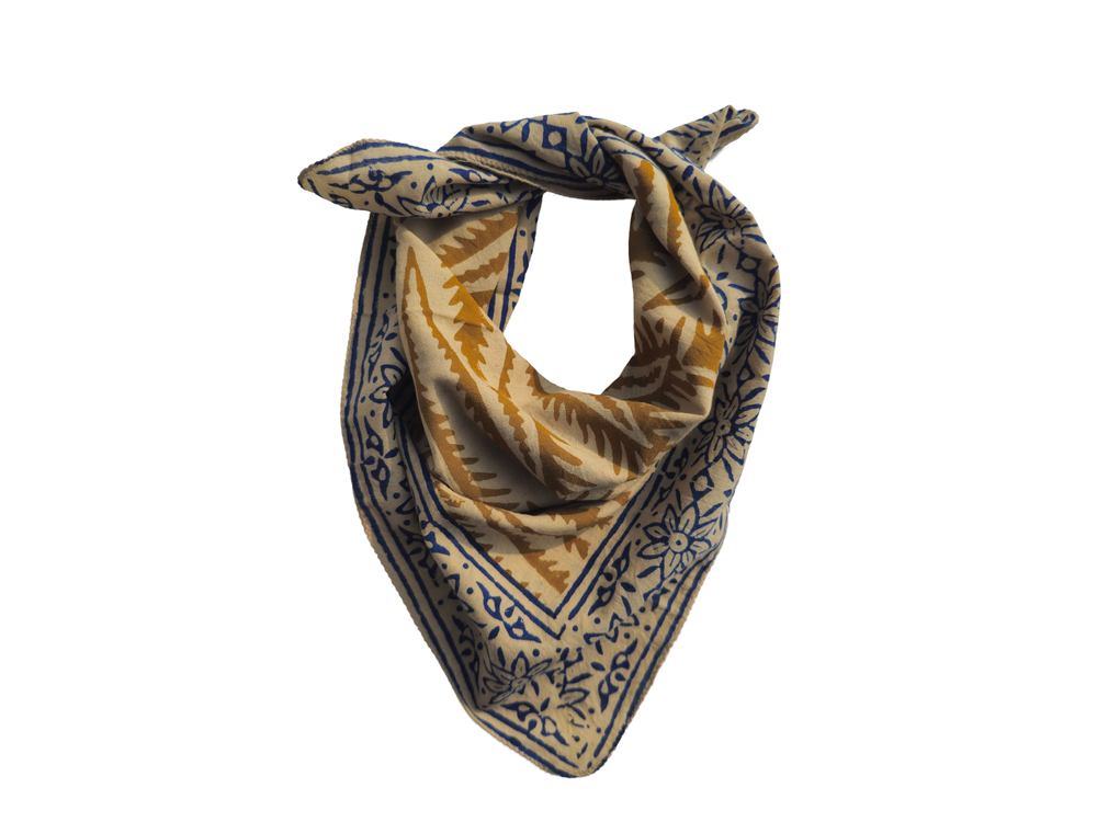 100% Cotton Bohemian Bandana Scarf - Soft Boho Style Neck Scarf