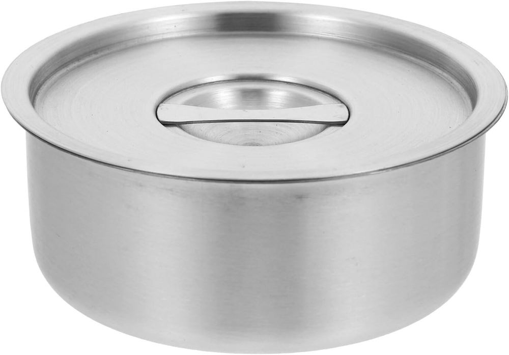 Stainless Steel Metal Storage Bowl Stew Pot with Lid Stainless Steel Steam Soup