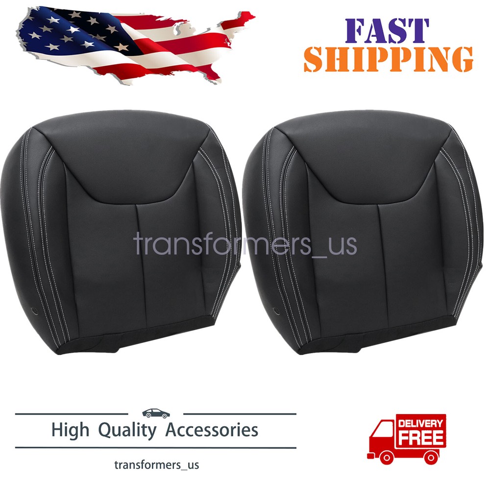 2 Pcs Driver & Passenger Bottom Seat Cover For 2013-2017 Jeep Wrangler Rubicon