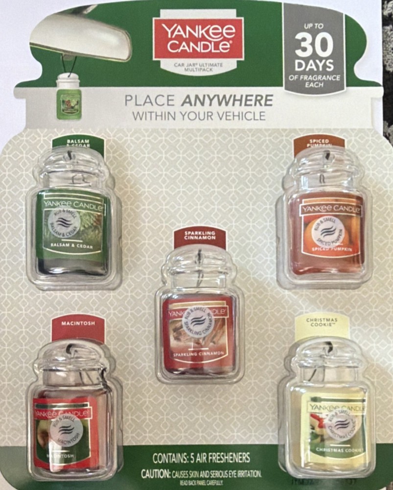 Yankee Candle Car Jar Ultimate Multipack 5-Pack Odor Eliminator Assorted Scents