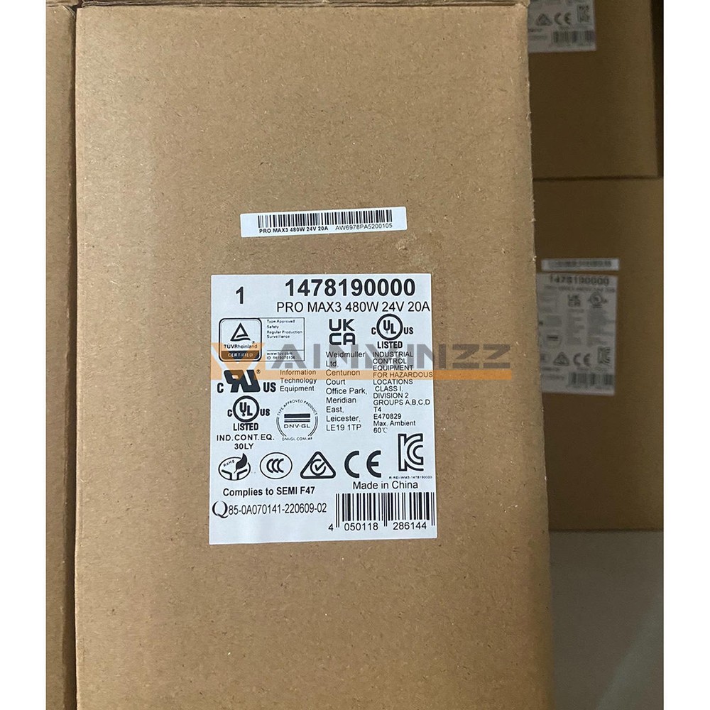 ONE New Weidmuller 1478190000 PRO MAX3 480W 24V 20A Power Supply