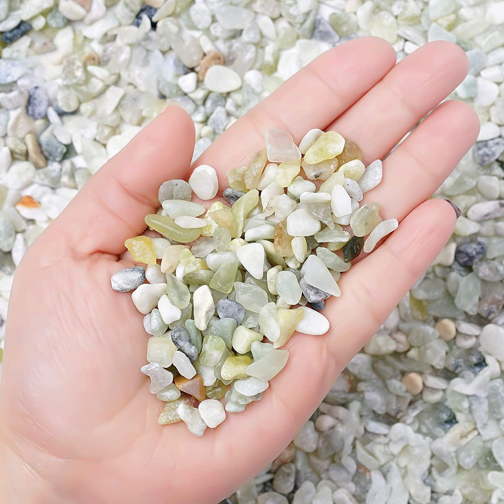 Succulent Cactus Bonsai DIY Rocks Jade Bean Pebbles Natural Decorative Polished Stones