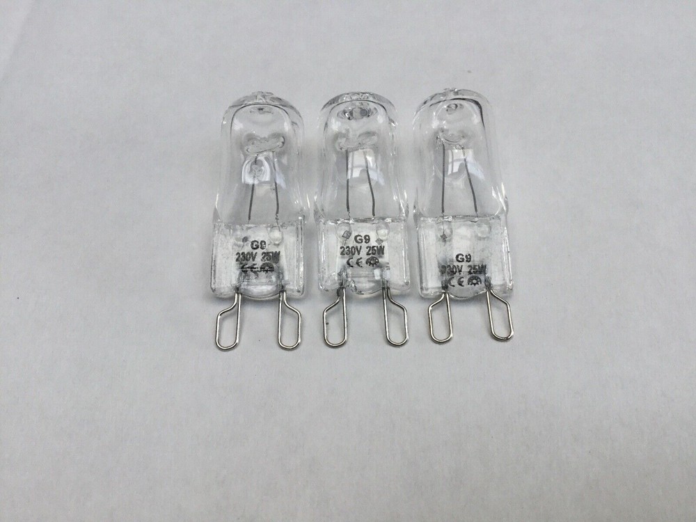 Electrolux 636 Wall Oven Halogen Lamp Light Bulb Globe EVE636SC 944031736 - Set of 3