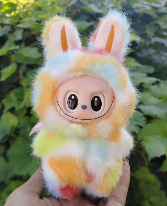 (No Dolls) Suit for 17cm Labubu Clothes Monster The Angel Colorful Set Handmade