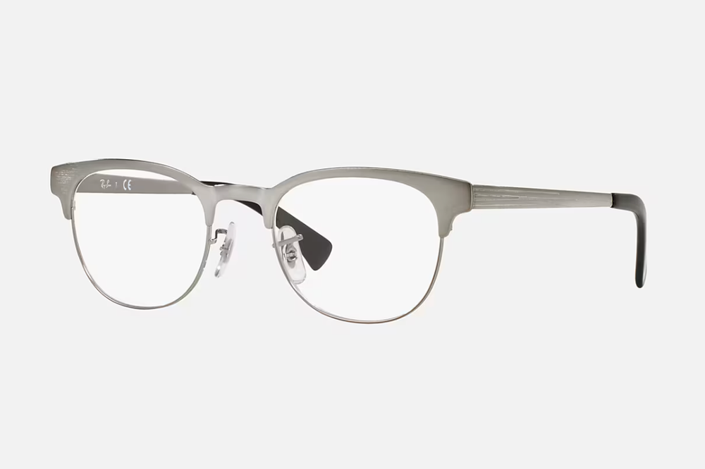 RAY BAN RB 6317 2553 POLISHED GUNMETAL AUTHENTIC EYEGLASSES RX 51-20-145 NEW