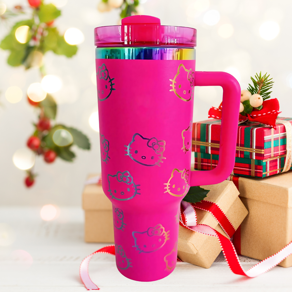 Hello kitty engraved tumbler birthday gift Cat engraved tumbler for girlfriend,