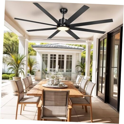 72-inch Indoor Ceiling Fan with Light Kit and Remote Control for Covered Spaces