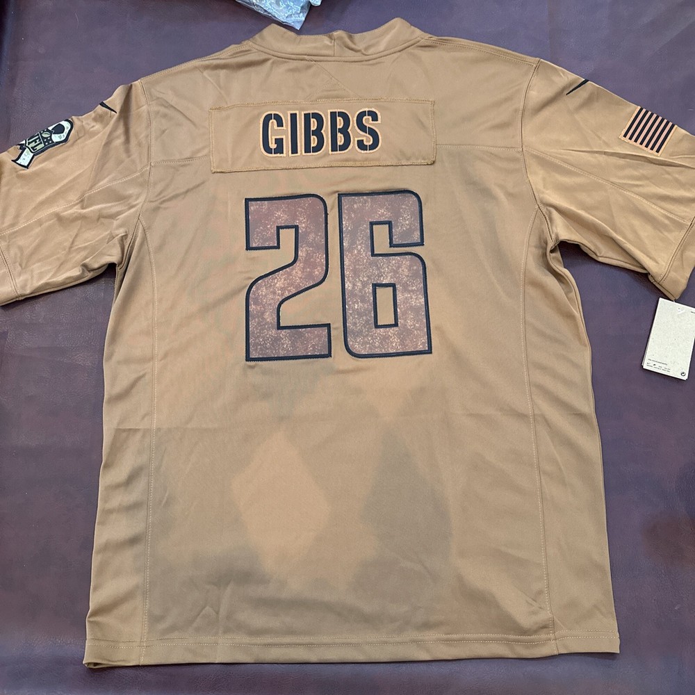 Jahmyr Gibbs Jersey Detroit Lions Salute To Service Large #26 Men’s Stitched