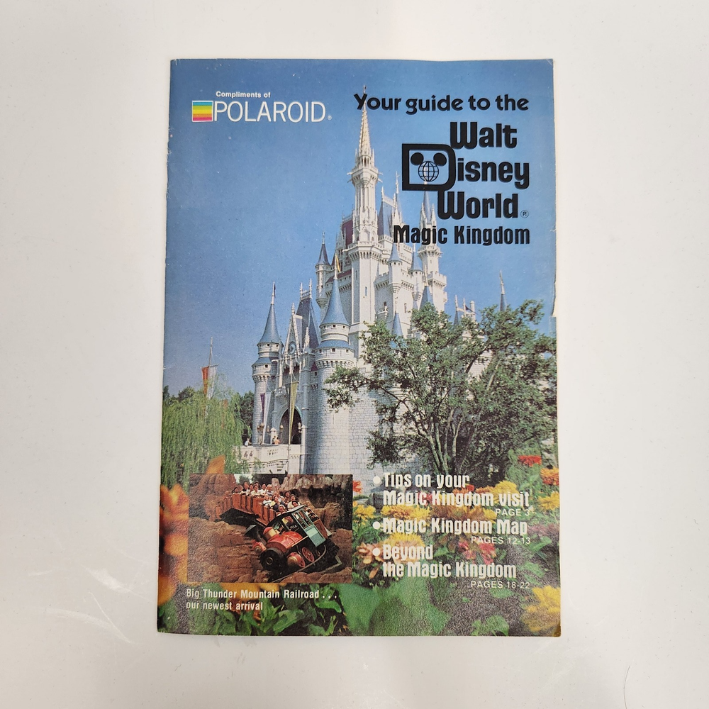 1980 Walt Disney World Magic Kingdom Guide Brochure with Map & Polaroid Book