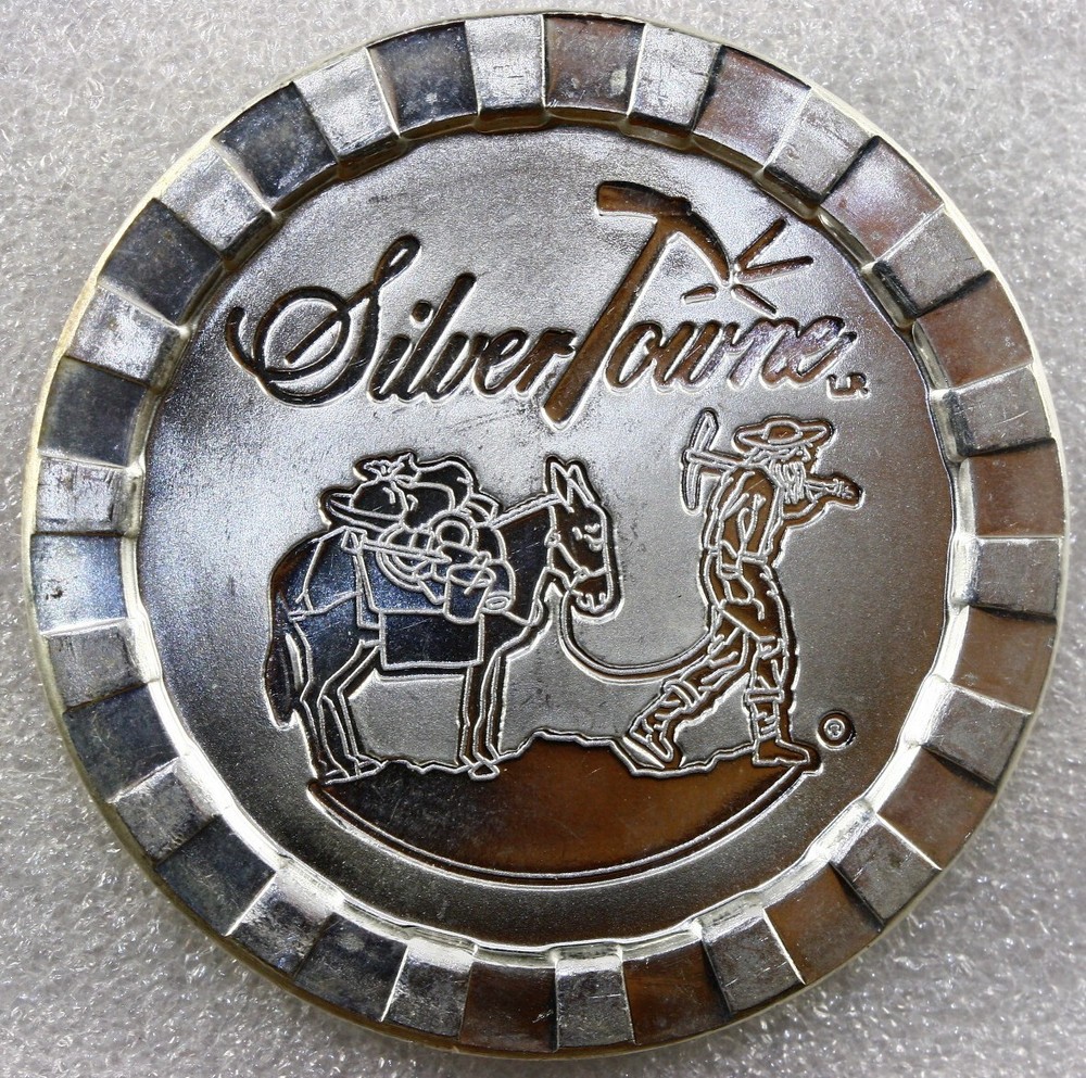SilverTowne Prospector Poker Chip 1 oz .999 Fine Silver Stacker Round us#01