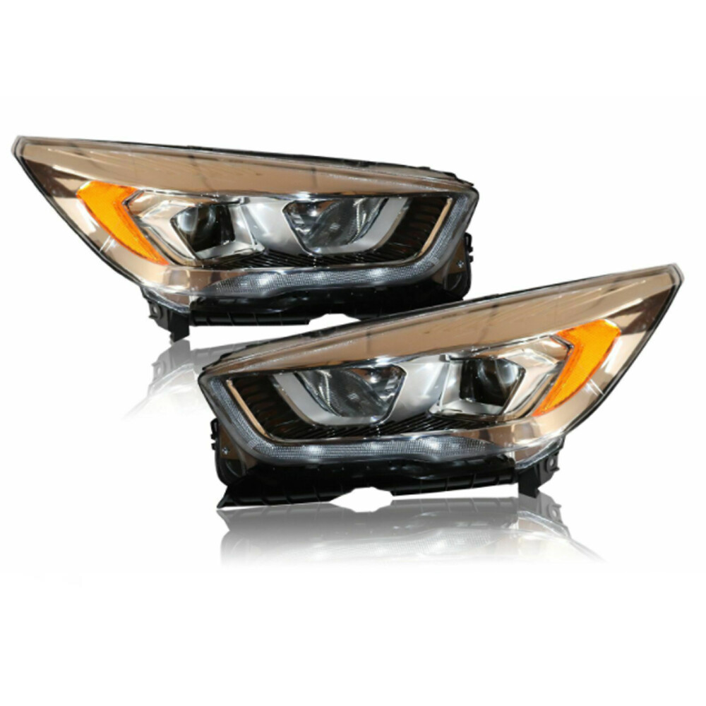2017-2019 Ford Escape LED Projector Headlights Chrome w DRL Left & Right
