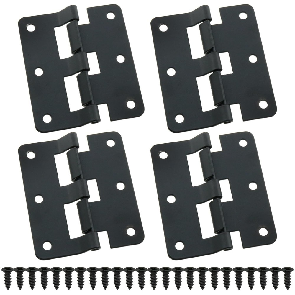 4PCS Black 3.03''x 2.64'' Lift Off Hinge Door Removable Hinge Hardware Detach...