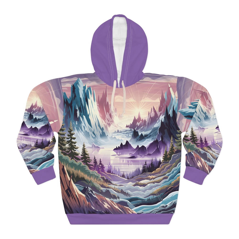 Glacial Breeze All Over Print Pullover Hoodie Nature Lover Outdoor Apparel