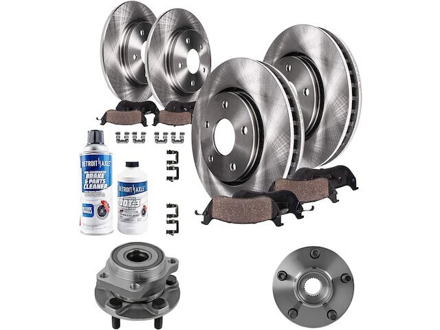 For XV Crosstrek Brake Pad and Rotor and Wheel Hub Kit Detroit Axle 66328NGJC