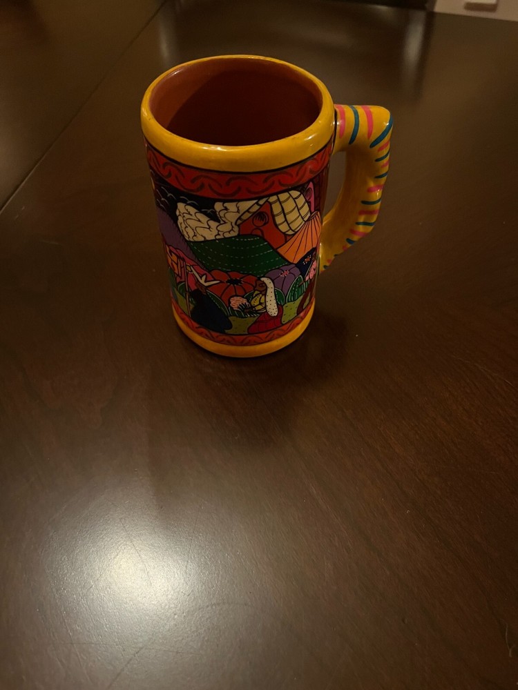 Large Multi Color Ceramic Mug. Perfect condition!