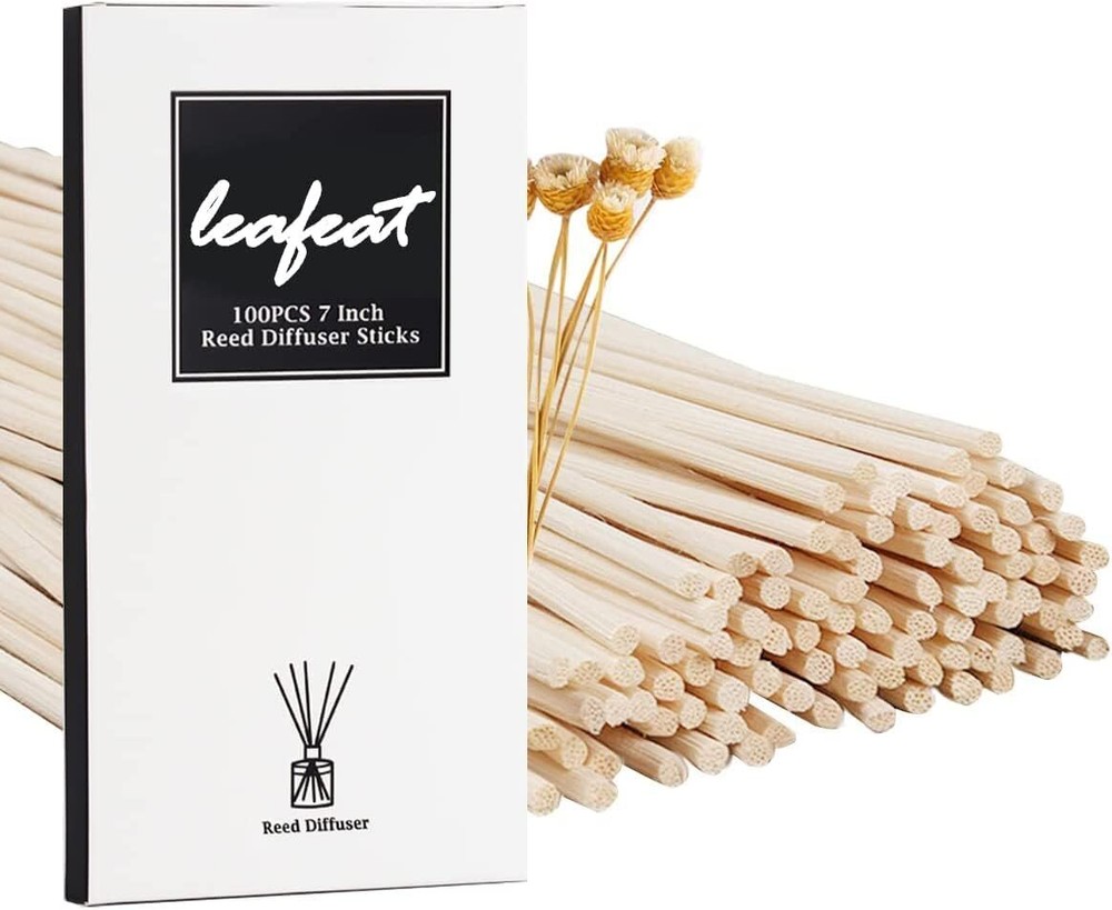 100 Pack Reed Diffuser,7 Inch Aromatherapy Diffuser Sticks-Natural Rattan