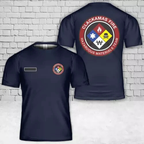 Custom Name Milwaukie, Oregon, Hazardous Materials Team (HazMat) Team T-Shirt 3D