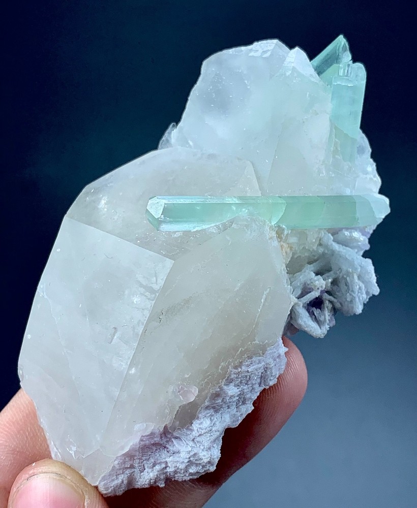 Tourmaline Crystal On Quartz Specimen From Afghanistan 106 Grams