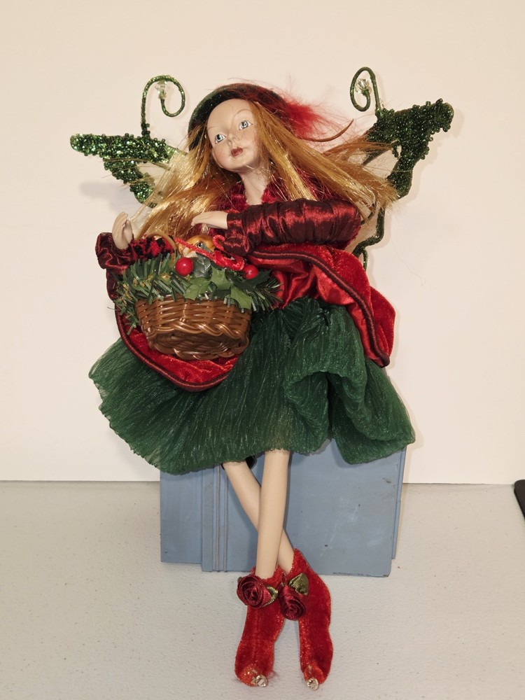 Winward Sitting Fairy Elf Pixie Enchanted Angel Winged Doll Figurine Figure 14