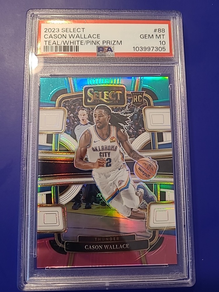 Cason Wallace 2023 Select Teal White Pink Prizm PSA 10 GEM MNT RC 49/49 POP 3