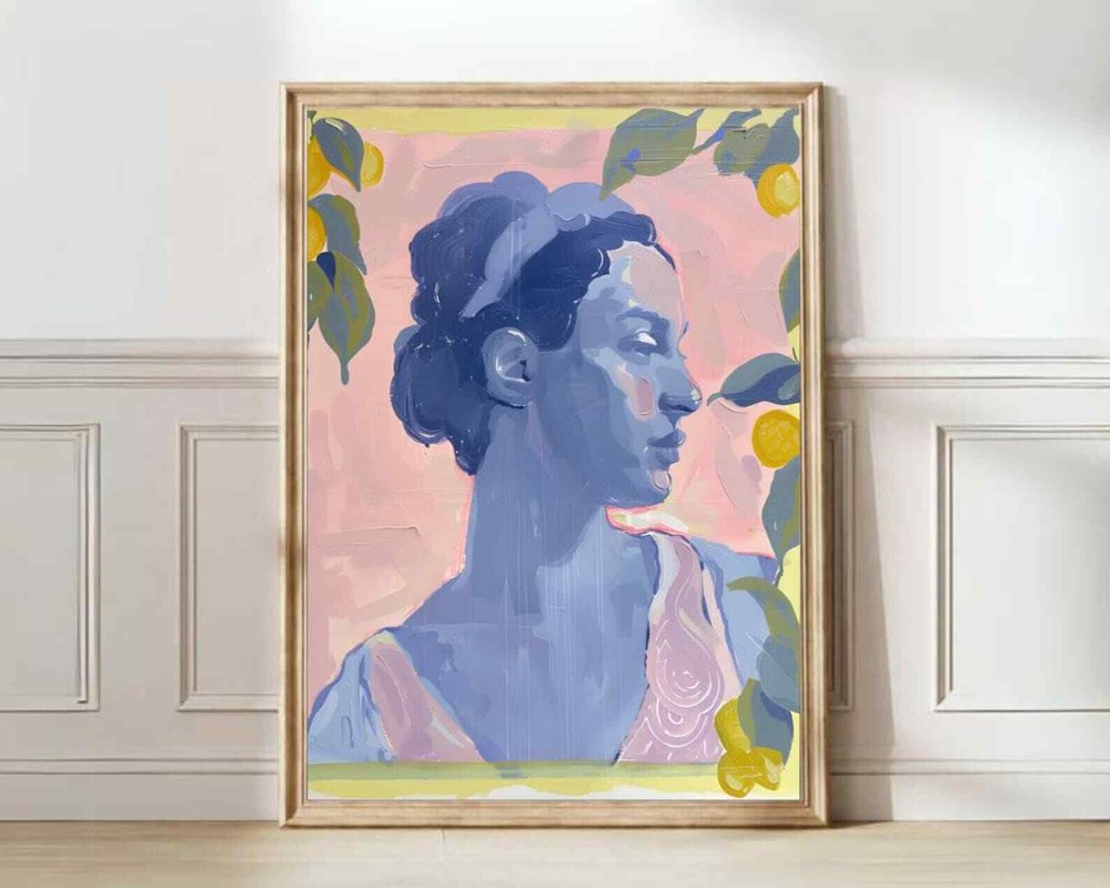Greek Goddess Print Greek Woman Painting Colorful Illustration Henri Matisse
