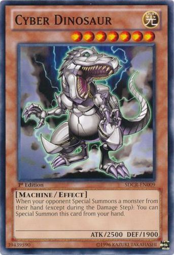 Cyber Dinosaur SDCR-EN009 Common 1st Edition Near Mint Yugioh Card-image