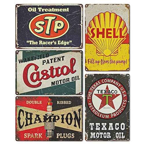 eastlink vintage garage signs room decor 5pcs pvc made waterproof garage deco
