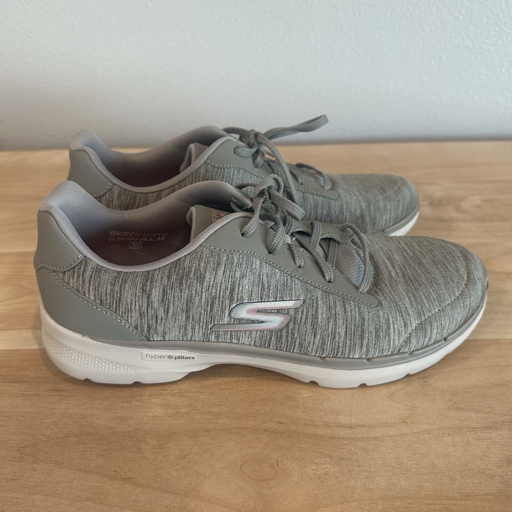 Women’s Skechers Go Walk Hyper Pillars Gray Athletic Sneakers Size 11