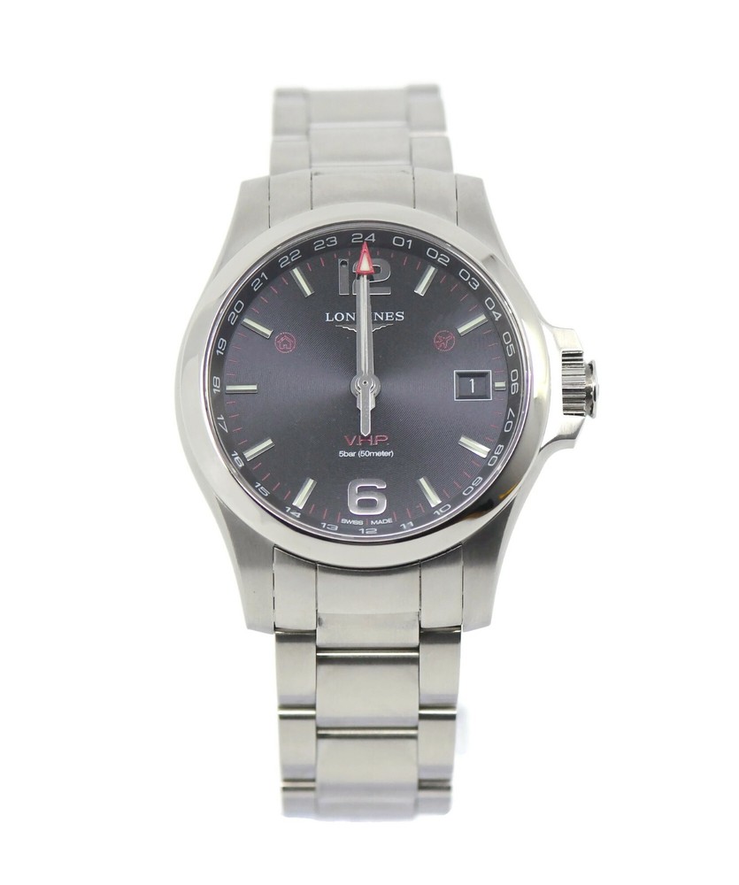 Longines Conquest VHP GMT Stainless Steel Men's Watch L3.718.4.56.6
