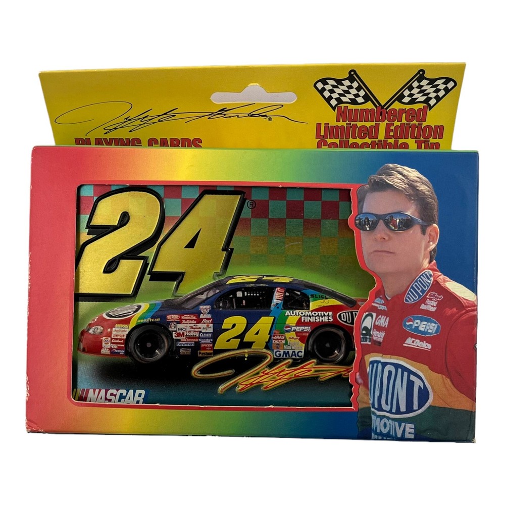 1999 Jeff Gordon NASCAR Racing Tin Collectible Playing Cards New in Package