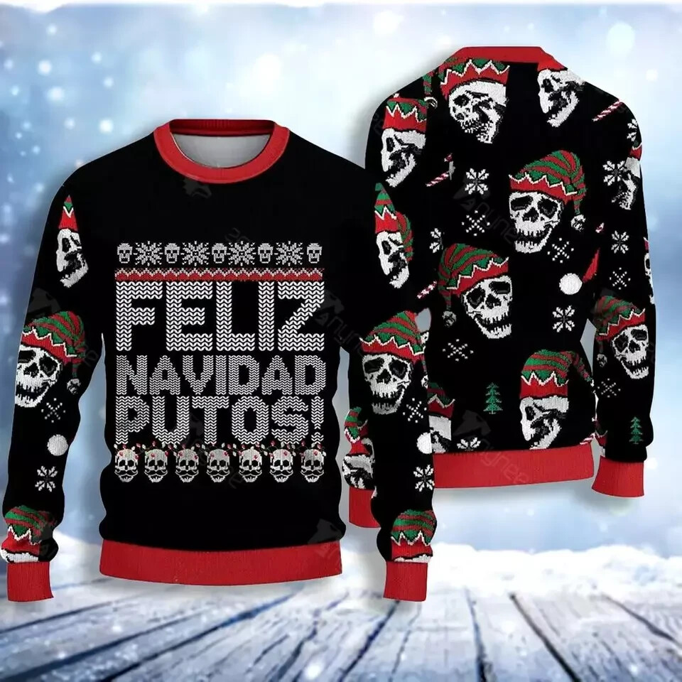 Feliz Navidad Putos Chrismas Ugly Christmas Sweater SIze S-5XL L860020