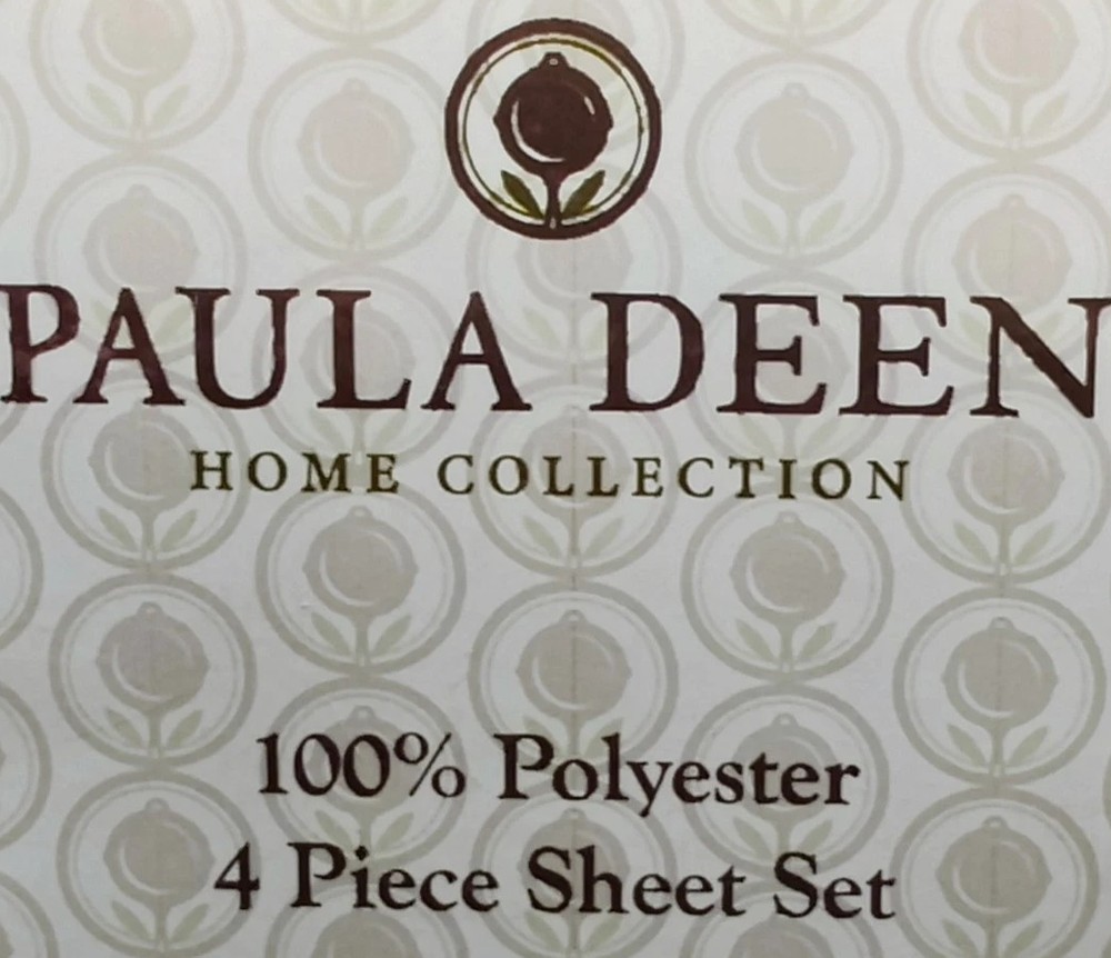 PAULA DEEN Home Collection Madison Lace California King 4-Piece Sheet Set White