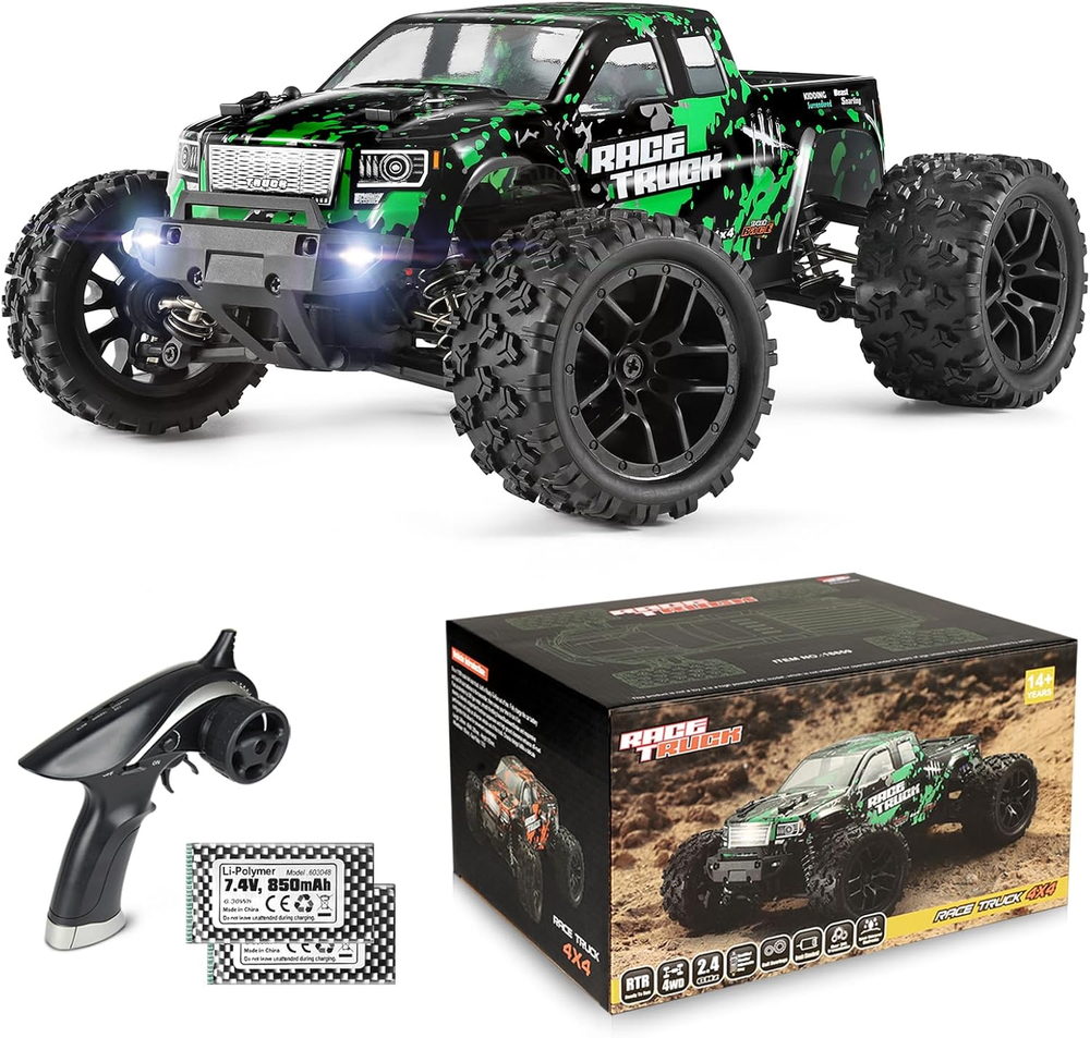 1:18 Scale All Terrain RC Car 18859, 36 KPH High Speed 4WD Electric Vehicle with