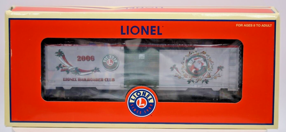 Lionel 6-29941 O Gauge LRRC 2006 Christmas Box Car New Old Stock 1:48 Scale NIB