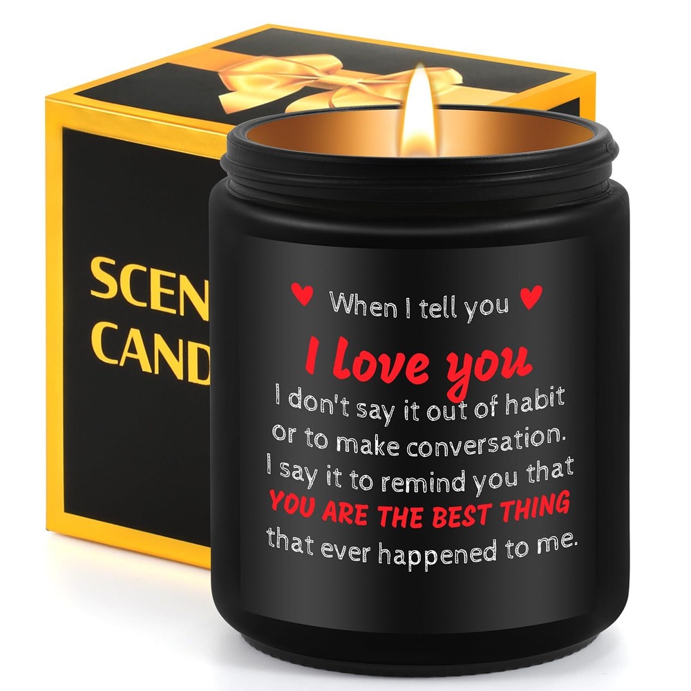 Valentines Day Gift Candles, Wife Romantic Valentine Present For Her I Love You-image
