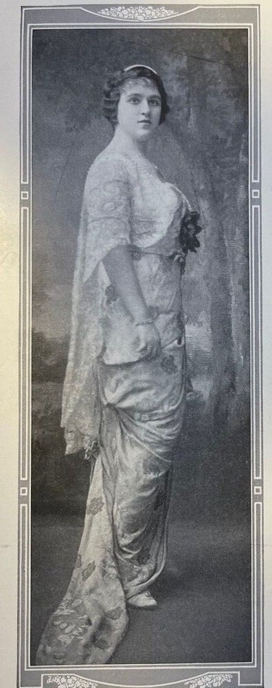 1914 Vintage Magazine Illustration Actress Margaret Ober