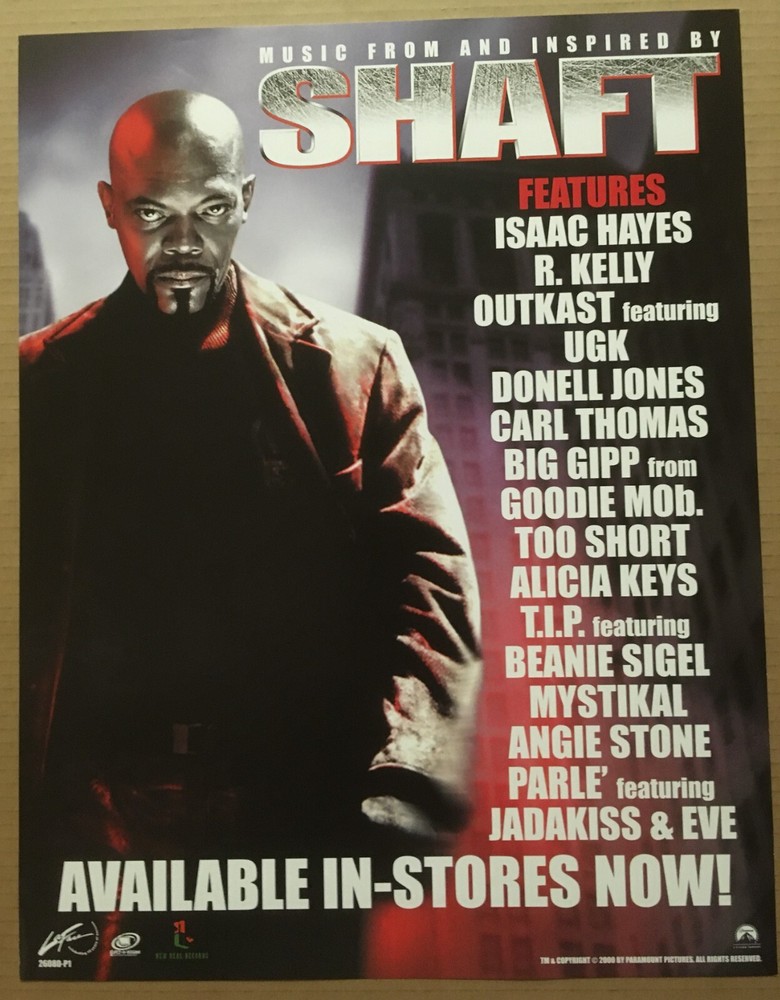 SAMUEL L. JACKSON Rare PROMO POSTER for Shaft CD 17x22 UGK Outkast ISAAC HAYES